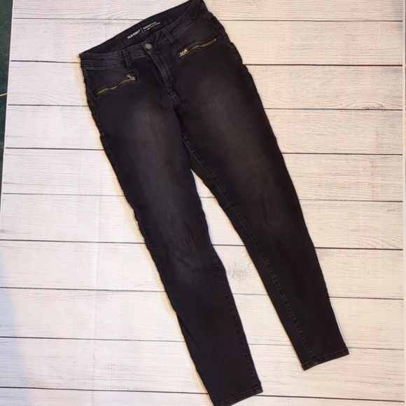 Old Navy Black Rockstar Mid Rise Jeggings - Size 8 Regular - Picture 2 of 9